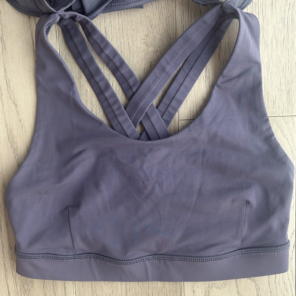 Lululemon Fast As Light 2-In-1 Tank Grey Purple Size 4 Luxtreme Light - Picture 11 of 14